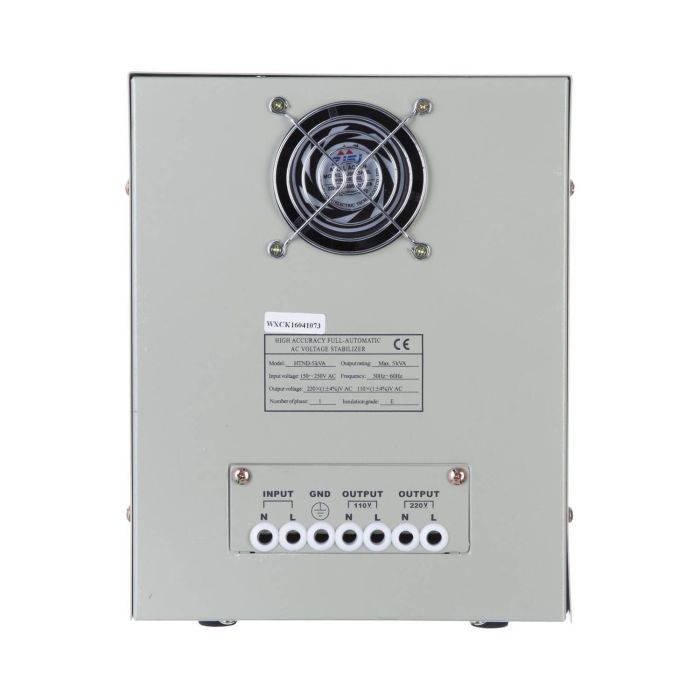 HTND5H220EWF | Voltage stabilizer, HTND, 5 kVA, terminal, connect, 220 V output, digital meter