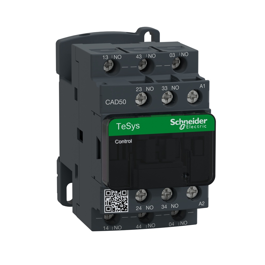 CAD32Q7 | Schneider Control relay, TeSys Deca, 3NO+2NC, 0 to 690V, 380VAC 50/60Hz standard coil, screw clamp