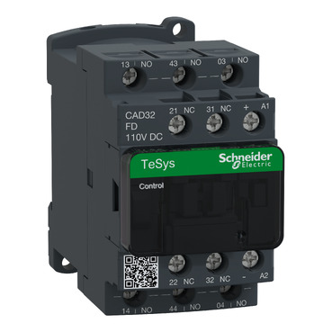 CAD32FD | Control relay, TeSys Deca, 3NO+2NC, 0 to 690V, 110VDC standard coil, screw clamp