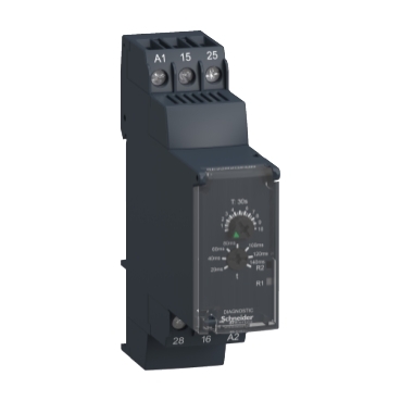 RE22R2QEMR - Modular timing relay, 8 A, 0.3s…30s, 2 CO, star delta, 24 V DC / 24...240 V AC/DC