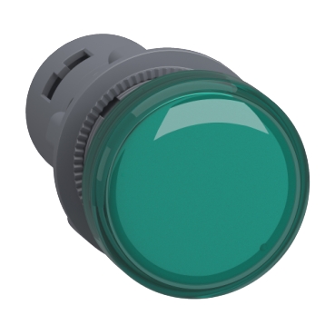 XA2EVF3LC - round pilot light Ø 22 - green - integral LED - 110 V AC - screw clamp terminals