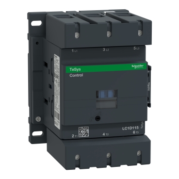 LC1D115E7 | TeSys D contactor - 3P(3 NO) - AC-3 - <= 440 V 115 A - 48 V AC 50/60 Hz coil