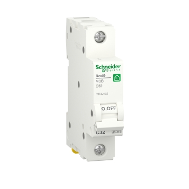 R9F32132 - Miniature circuit breaker (MCB), Resi9, 1P, 32A, C curve, 4500A (IEC/EN 60898-1) Schneider Electric