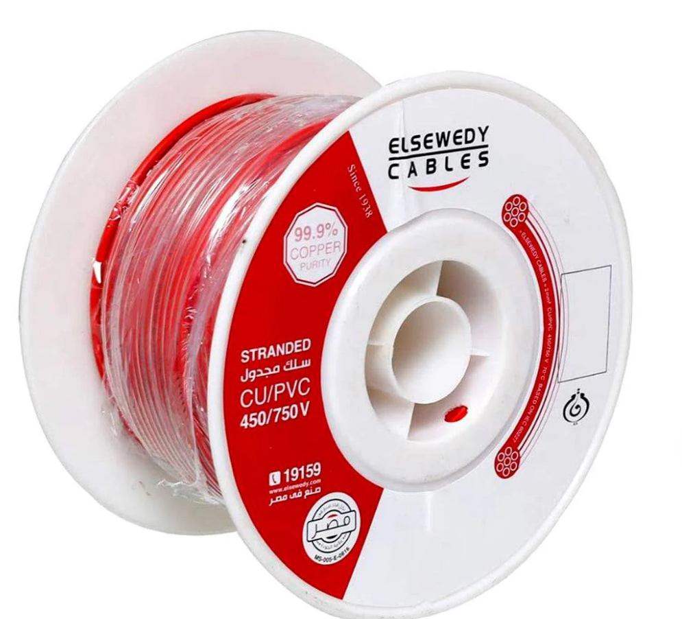 El Sewedy Electric Stranded Cable (4mm, Red)