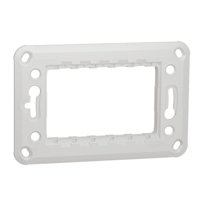 NU7103P | New Unica 3-Module Plastic Fixing Frame, 1 Gang