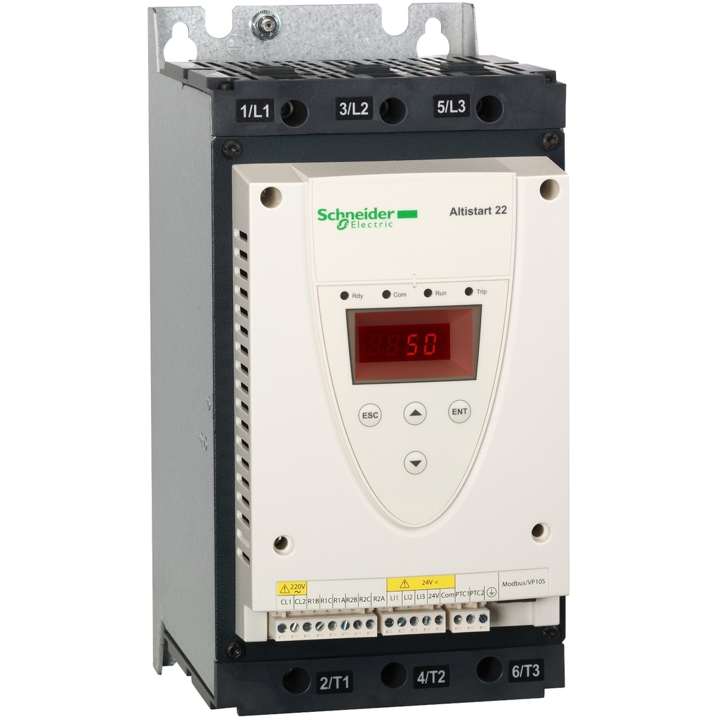 ATS22D75Q | Schneider Soft starter for asynchronous motor, Altistart 22, control 230V, 230 to 440V, 18.5 to 37kW
