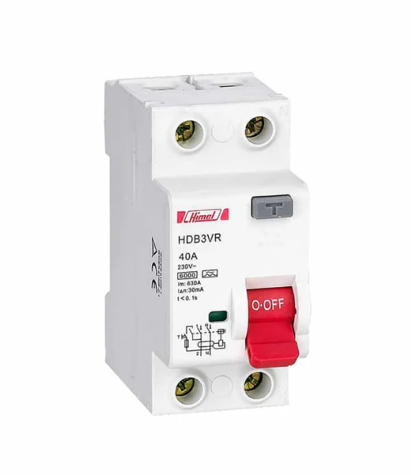Himel HDB3VR Residual Current Circuit Breaker HDB3VR240SC | 2P, 40A, 30mA, 6kA, Type AC