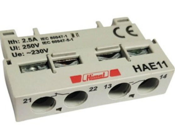 HAE11 | HIMEL, AUXILIARY CONTACT BLOCK, TOP MOUNTING FOR MPCB, 1NO+1NC, HAE11