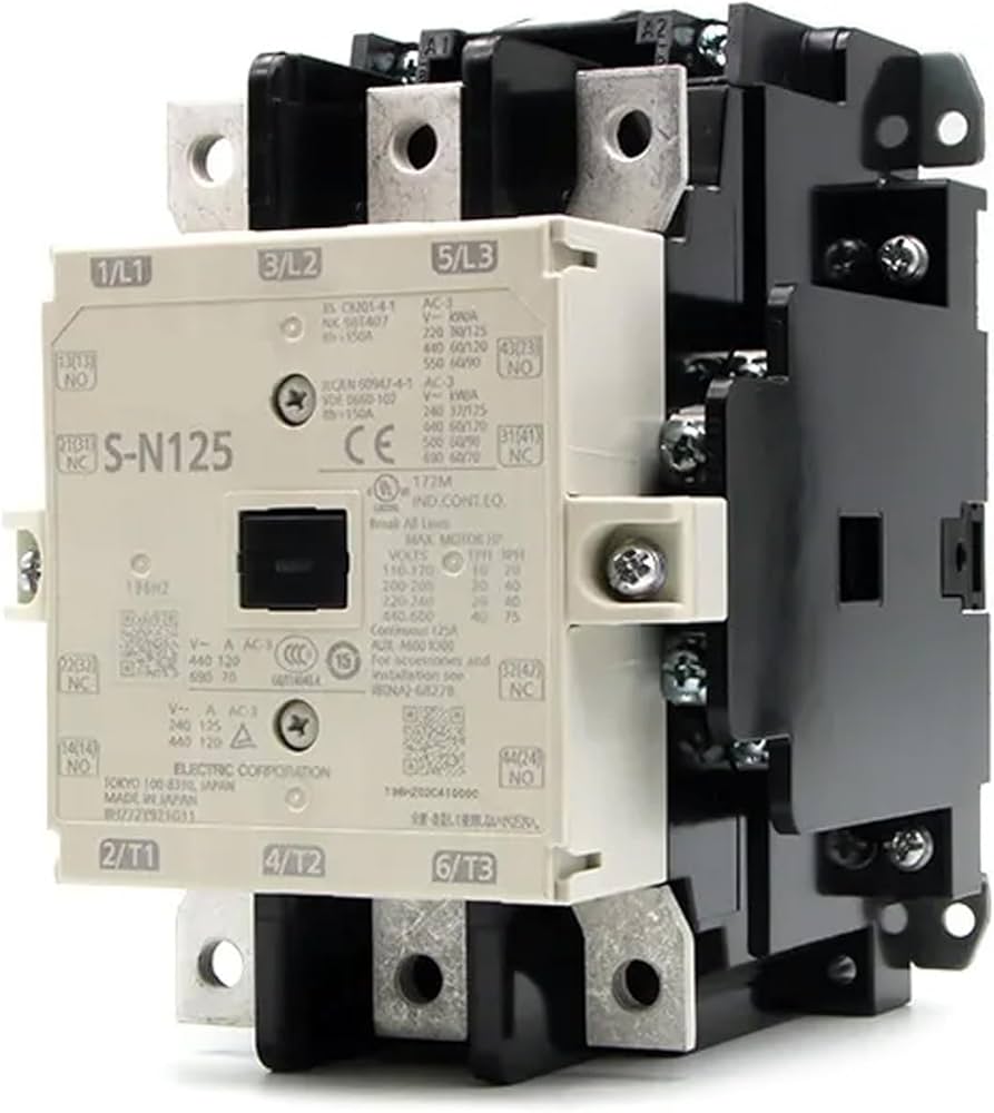 S-N125 | كونتاكتور ميتسوبيشي 120 أمبير قدرة 60 كيلو وات ملف تشغيل 220 فولت 2NO + 2NC