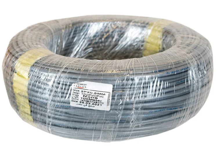 El Sewedy Electric Telephone Cable CU/PVC/PVC - 2 Pair x 0.6 mm