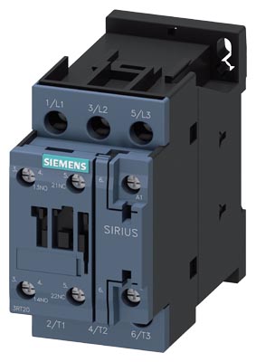 3RT2026-1AP00 | Siemens Contactor, AC-3e/AC-3, 25 A, 11 kW / 400 V, 3P, 220 VAC, 1 NO + 1 NC