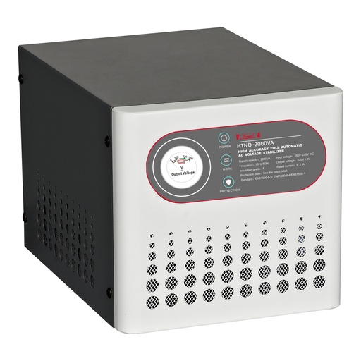 HTND3H220E | Voltage stabilizer Himel, HTND, 3 kVA, terminal connect, 220 V output, digital meter