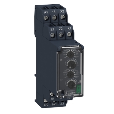 RE22R1MLMR - Modular timing relay, 8 A, 0.05 s…300 h, 1 CO, asymmetrical flashing, 24...240 V AC/DC