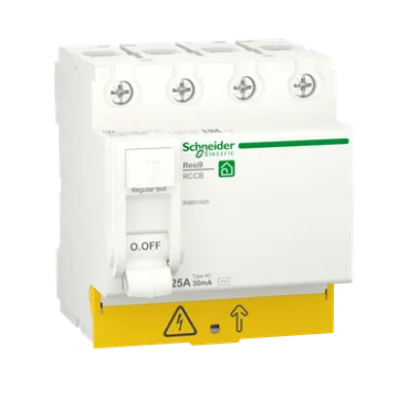 [R9R51425] R9R51425 - Residual current circuit breaker (RCCB), Resi9, 4P, 25A, AC type, 30mA