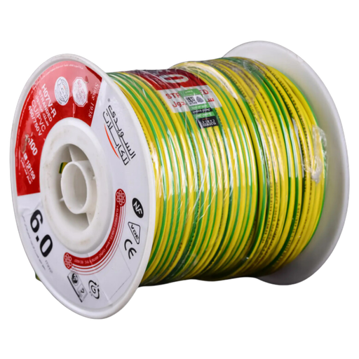 El Sewedy Electric Stranded Cable (6mm, Yellow/Green)