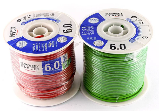 El Sewedy Electric Felexible CU/PVC copper wire (6mm, Yellow/Green)