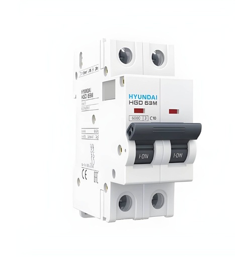 Hyundai Electric HGD63S2 MCB Circuit Breaker 2P, 4.5KA, 63A