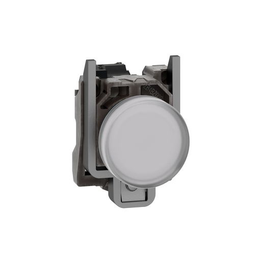 XB4BV61 | Schneider Pilot light, metal, white, Ø22, plain lens with BA9s bulb, <= 250 V